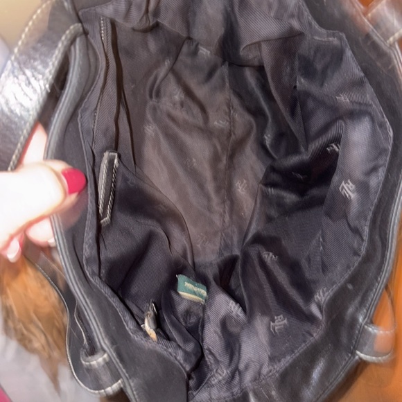 Ralph Lauren Shoulder bag  business bag  black smooth leather  simple & gorgeous - Picture 12 of 12